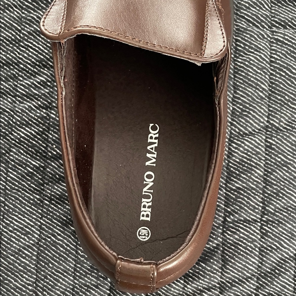 Bruno Marc Men's Elegant Dark Brown Slip-On Loafers - Picture 7 of 9